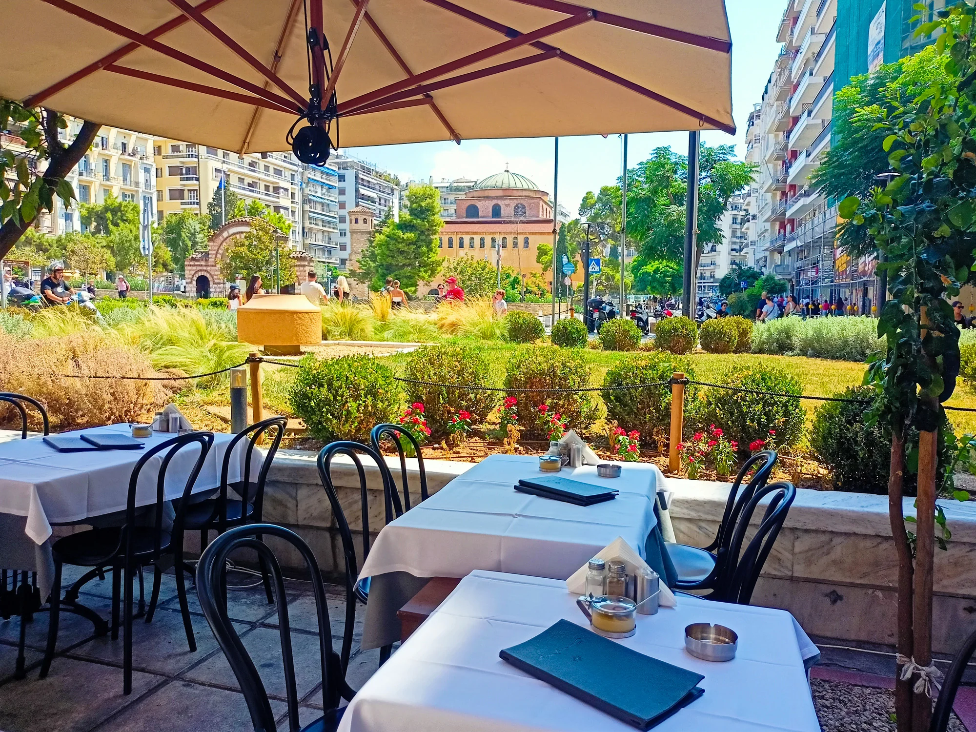 Thessaloniki Food Tour Garden Cafe Tasting Stop
